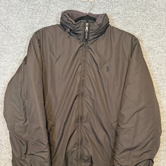 Polo Ralph Lauren Jacket Mens Large Black Zip Up Pony Softshell Vintage Y2K - Picture 4 of 14